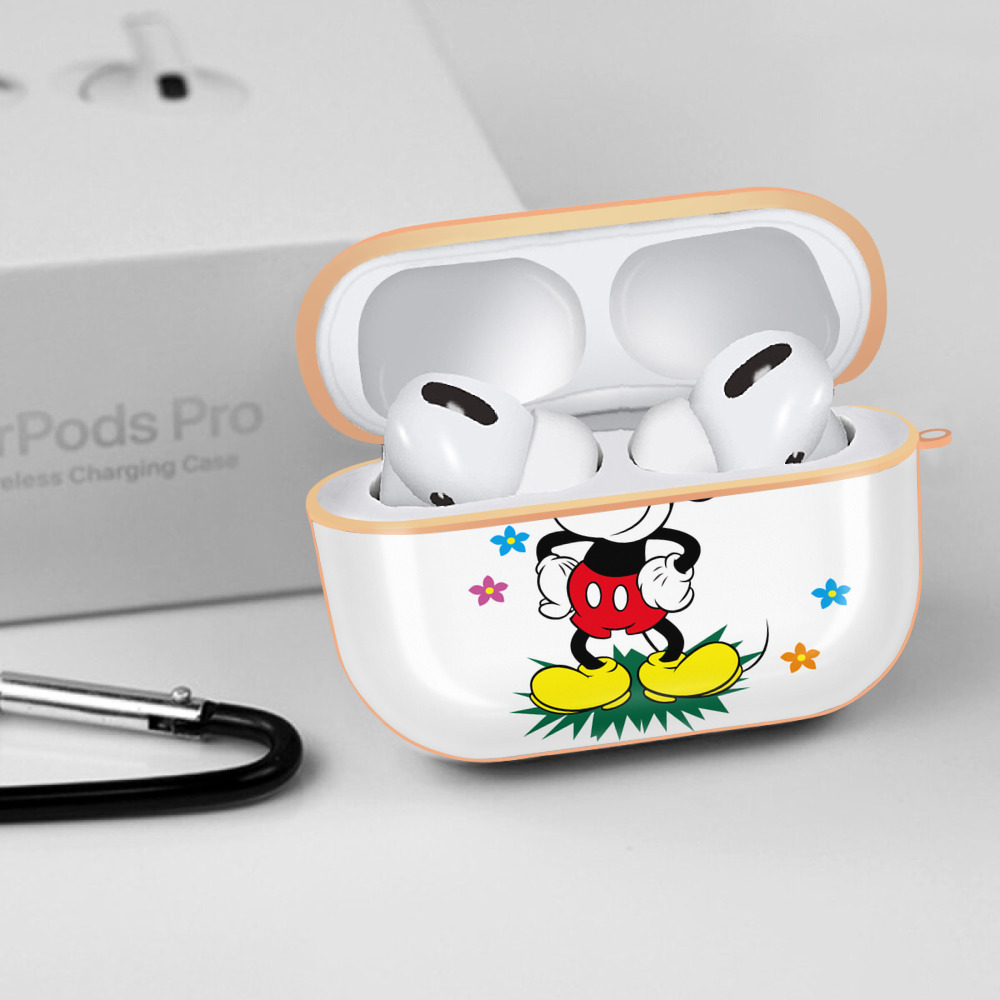 ミッキーマウス Mickey Mouse 【AirPods Pro用】ハードシェル保護ケース｜耐衝撃・防指紋・カラビナ付き商品仕様