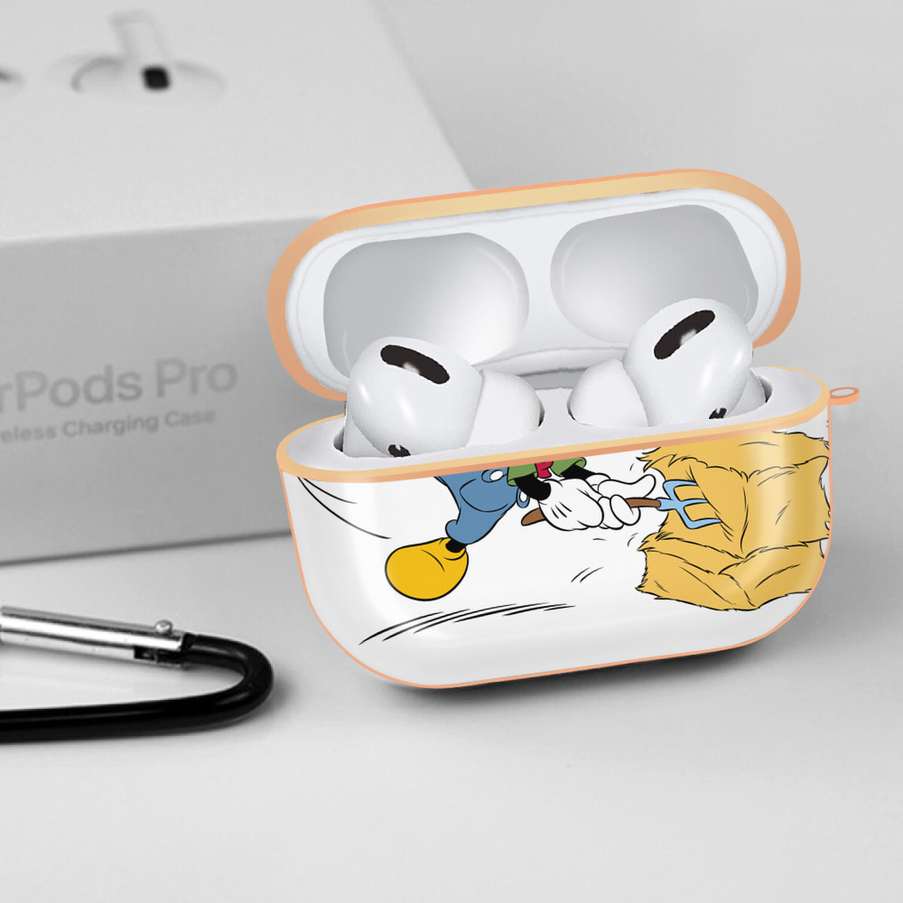 ミッキーマウス Mickey Mouse 【AirPods Pro用】ハードシェル保護ケース｜耐衝撃・防指紋・カラビナ付き商品仕様