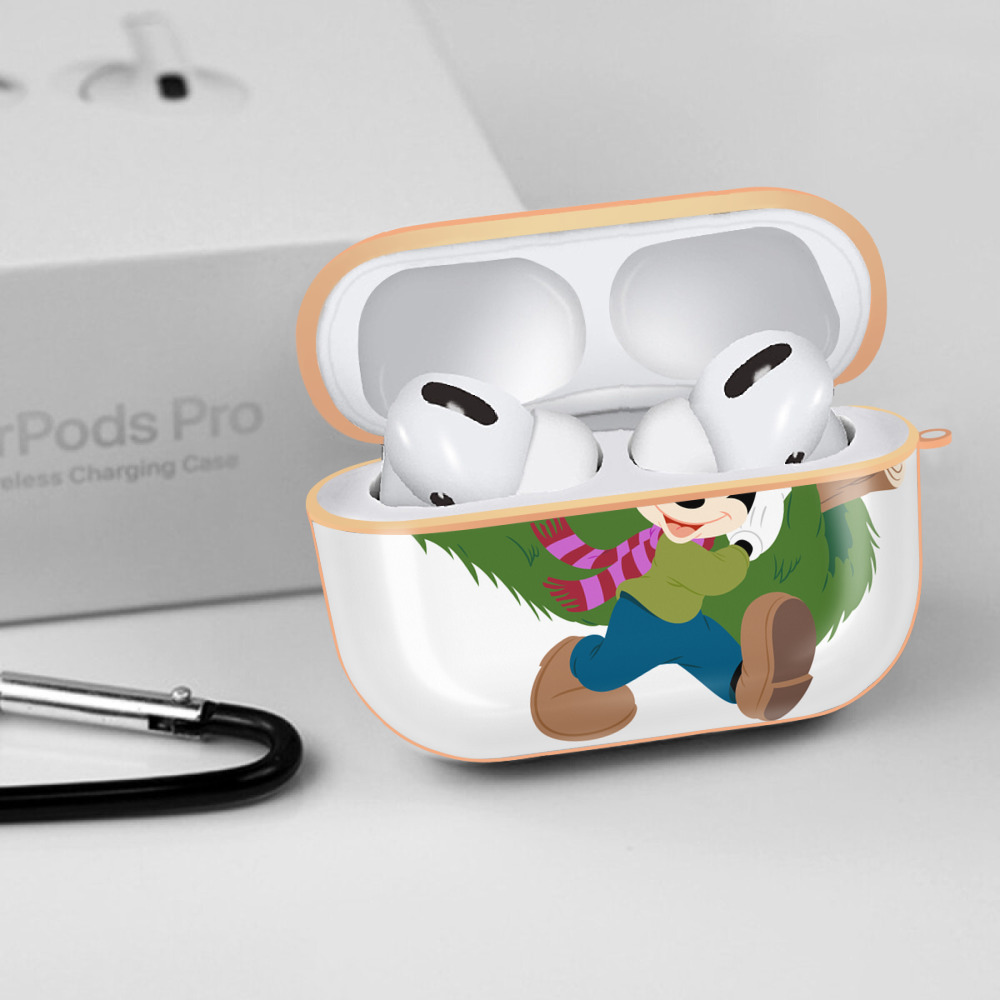 ミッキーマウス Mickey Mouse 【AirPods Pro用】ハードシェル保護ケース｜耐衝撃・防指紋・カラビナ付き商品仕様