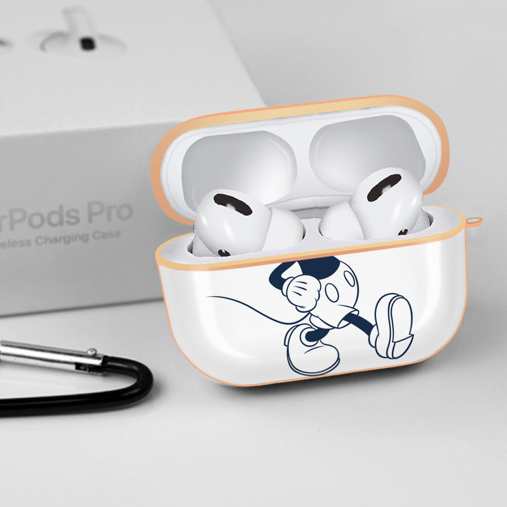 ミッキーマウス Mickey Mouse 【AirPods Pro用】ハードシェル保護ケース｜耐衝撃・防指紋・カラビナ付き商品仕様