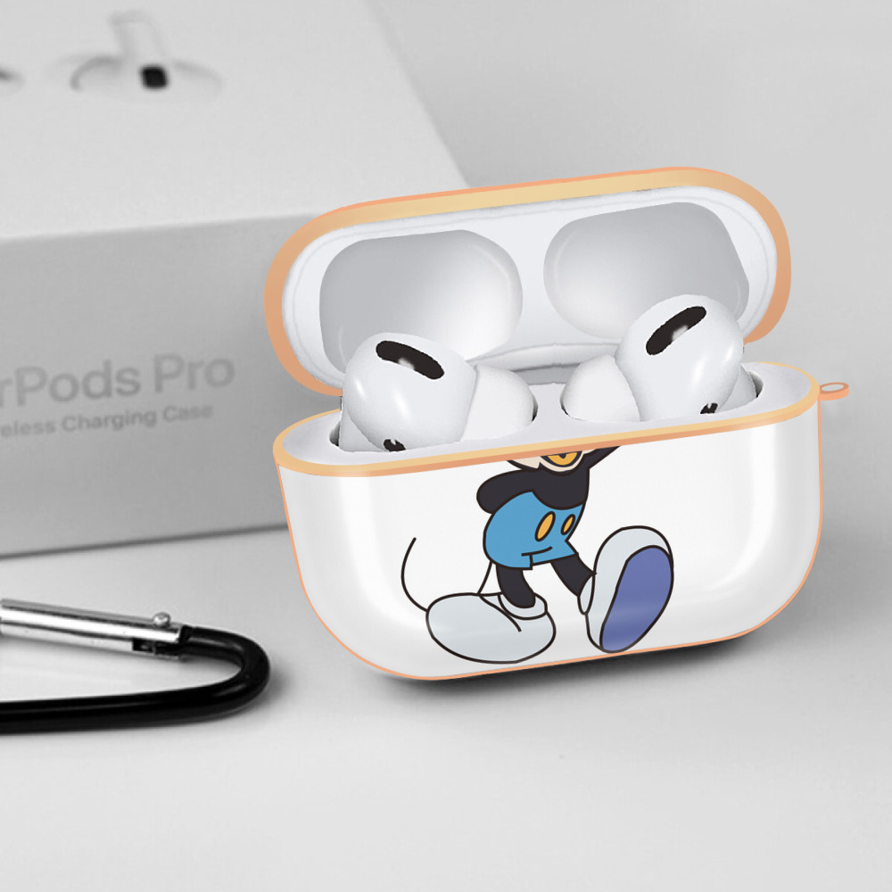 ミッキーマウス Mickey Mouse 【AirPods Pro用】ハードシェル保護ケース｜耐衝撃・防指紋・カラビナ付き商品仕様
