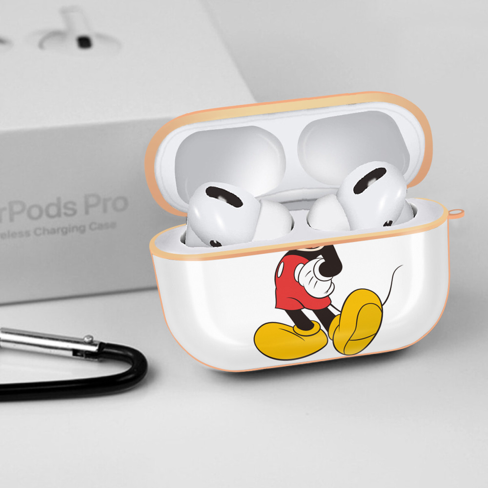ミッキーマウス Mickey Mouse 【AirPods Pro用】ハードシェル保護ケース｜耐衝撃・防指紋・カラビナ付き商品仕様