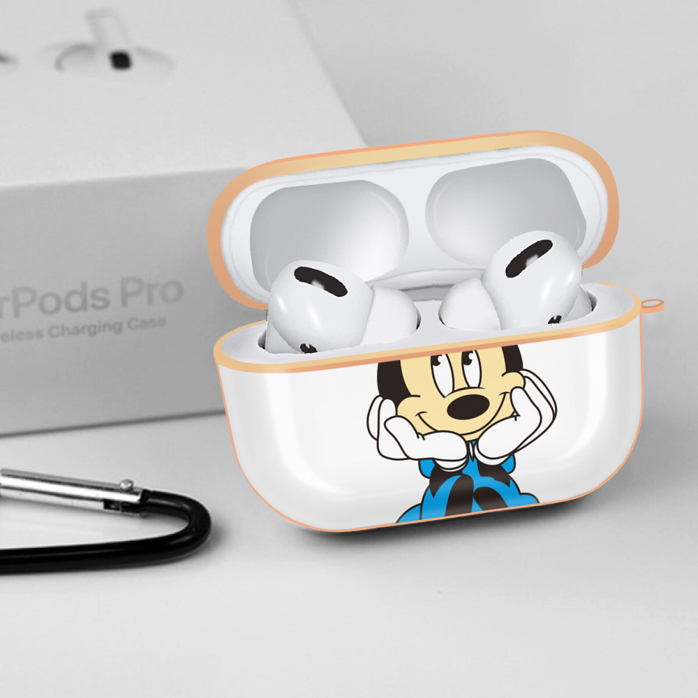 ミッキーマウス Mickey Mouse 【AirPods Pro用】ハードシェル保護ケース｜耐衝撃・防指紋・カラビナ付き商品仕様