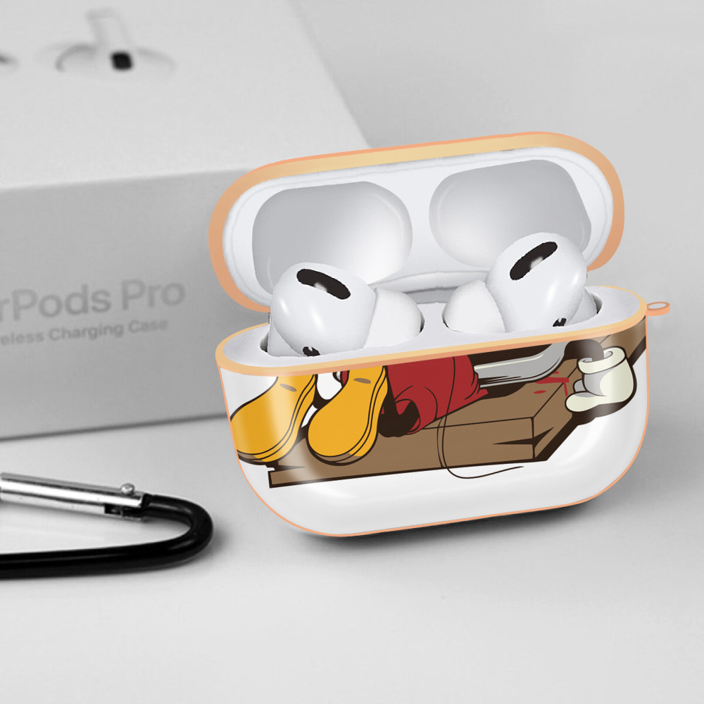 ミッキーマウス Mickey Mouse 【AirPods Pro用】ハードシェル保護ケース｜耐衝撃・防指紋・カラビナ付き商品仕様