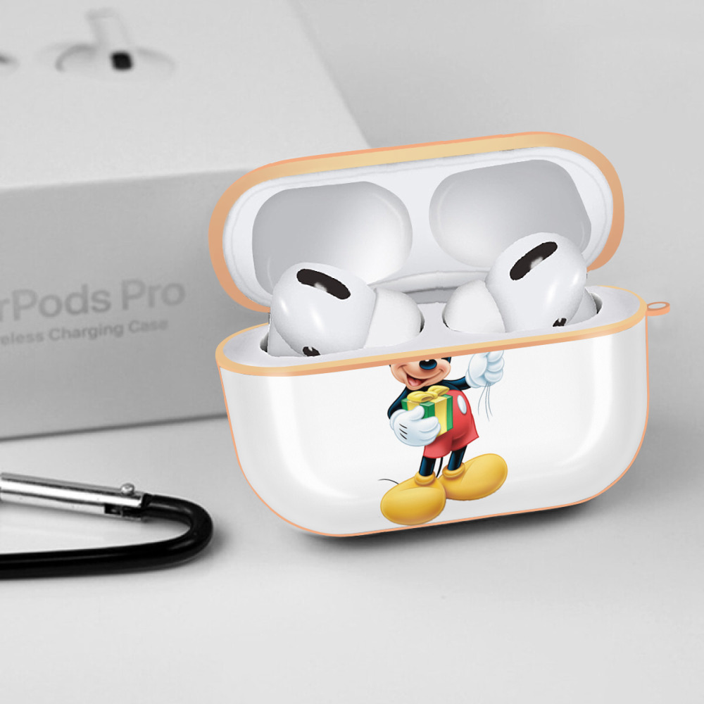 ミッキーマウス Mickey Mouse 【AirPods Pro用】ハードシェル保護ケース｜耐衝撃・防指紋・カラビナ付き商品仕様
