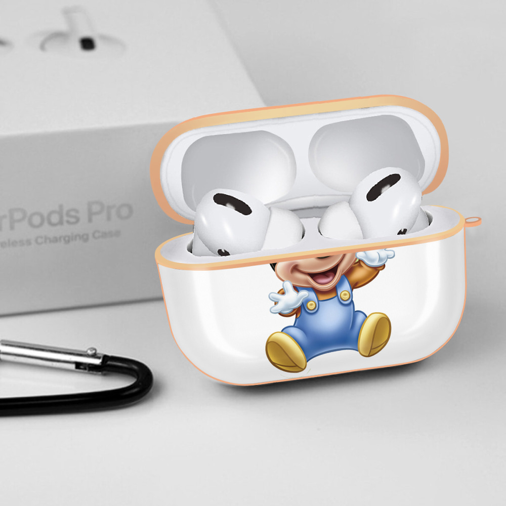 ミッキーマウス Mickey Mouse 【AirPods Pro用】ハードシェル保護ケース｜耐衝撃・防指紋・カラビナ付き商品仕様