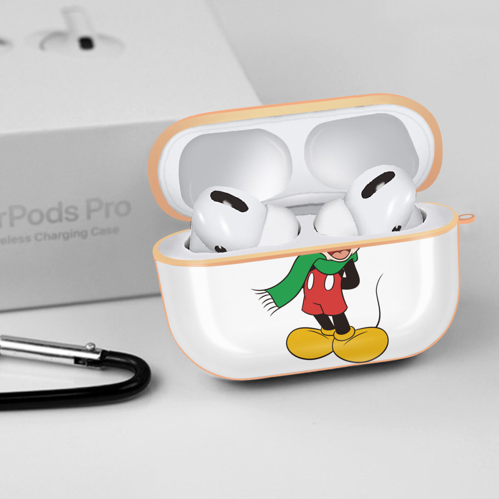 ミッキーマウス Mickey Mouse 【AirPods Pro用】ハードシェル保護ケース｜耐衝撃・防指紋・カラビナ付き商品仕様