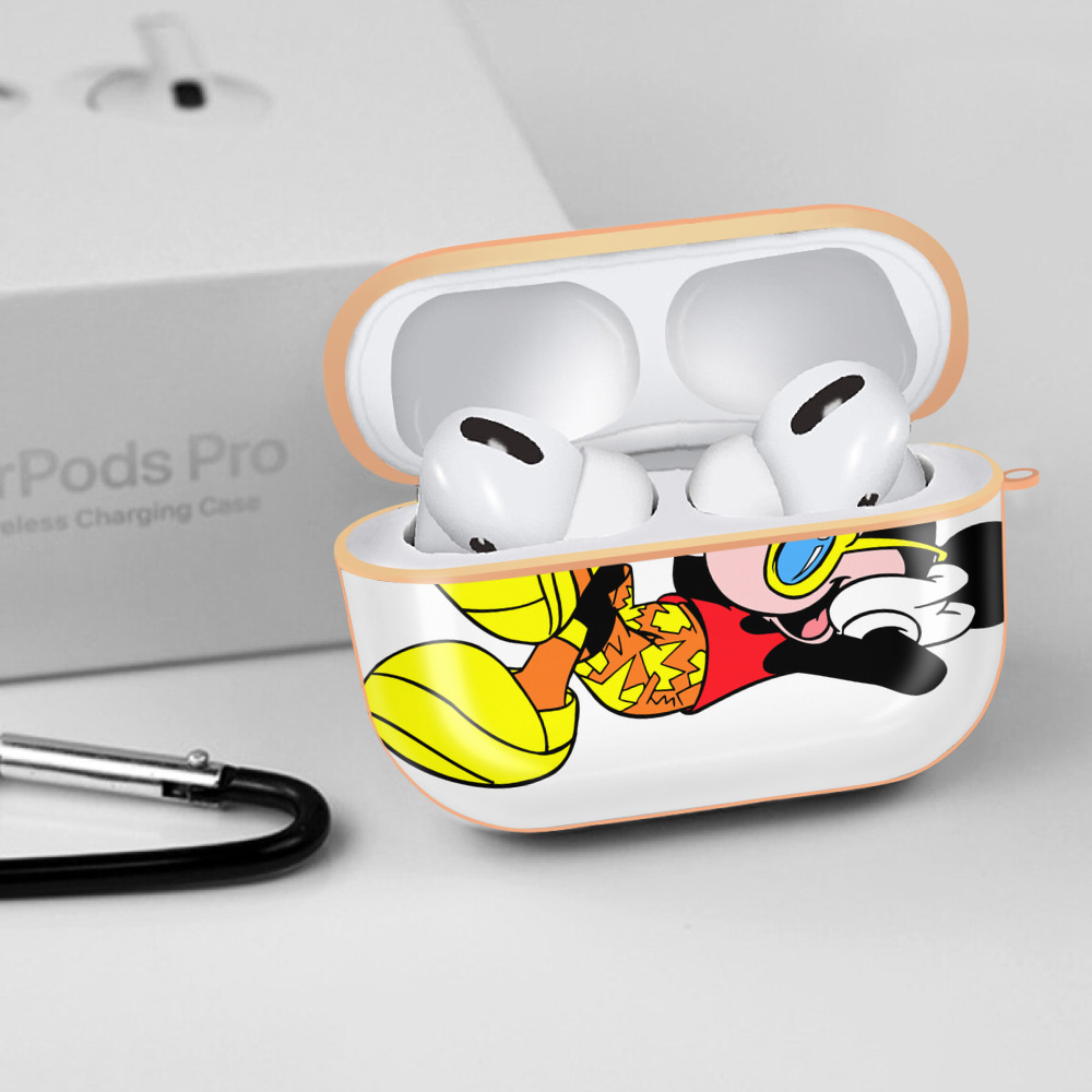 ミッキーマウス Mickey Mouse 【AirPods Pro用】ハードシェル保護ケース｜耐衝撃・防指紋・カラビナ付き商品仕様