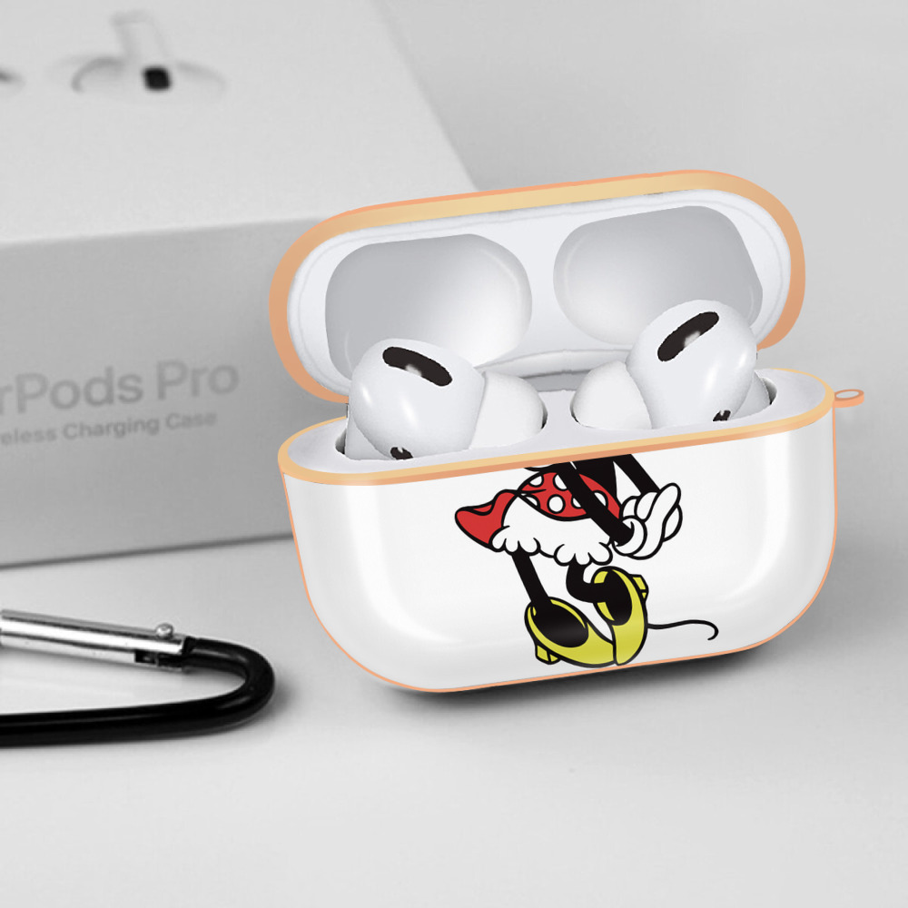 ミッキーマウス Mickey Mouse 【AirPods Pro用】ハードシェル保護ケース｜耐衝撃・防指紋・カラビナ付き商品仕様