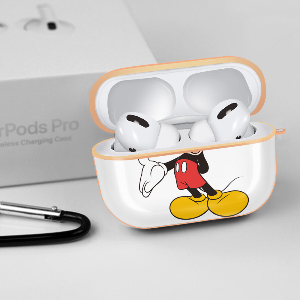 ミッキーマウス Mickey Mouse 【AirPods Pro用】ハードシェル保護ケース｜耐衝撃・防指紋・カラビナ付き商品仕様