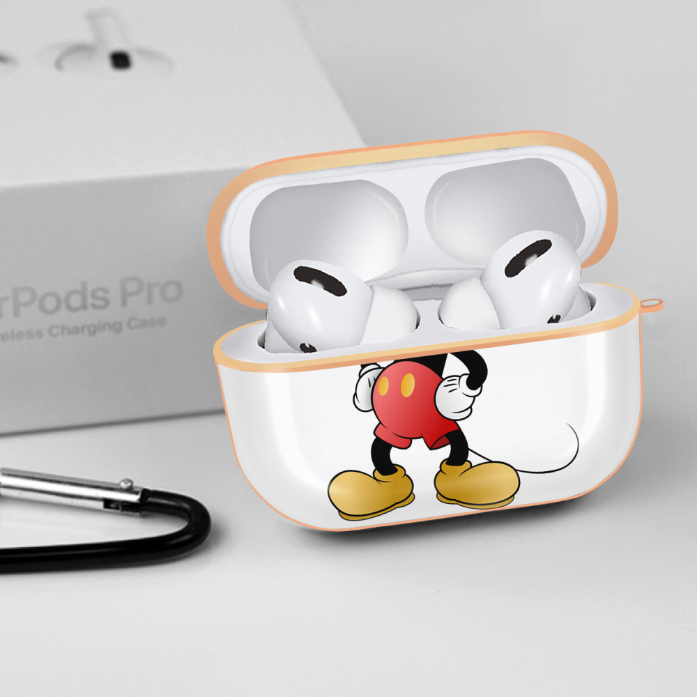 ミッキーマウス Mickey Mouse 【AirPods Pro用】ハードシェル保護ケース｜耐衝撃・防指紋・カラビナ付き商品仕様