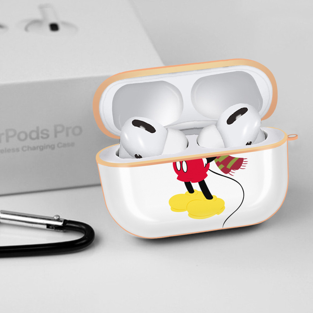 ミッキーマウス Mickey Mouse 【AirPods Pro用】ハードシェル保護ケース｜耐衝撃・防指紋・カラビナ付き商品仕様