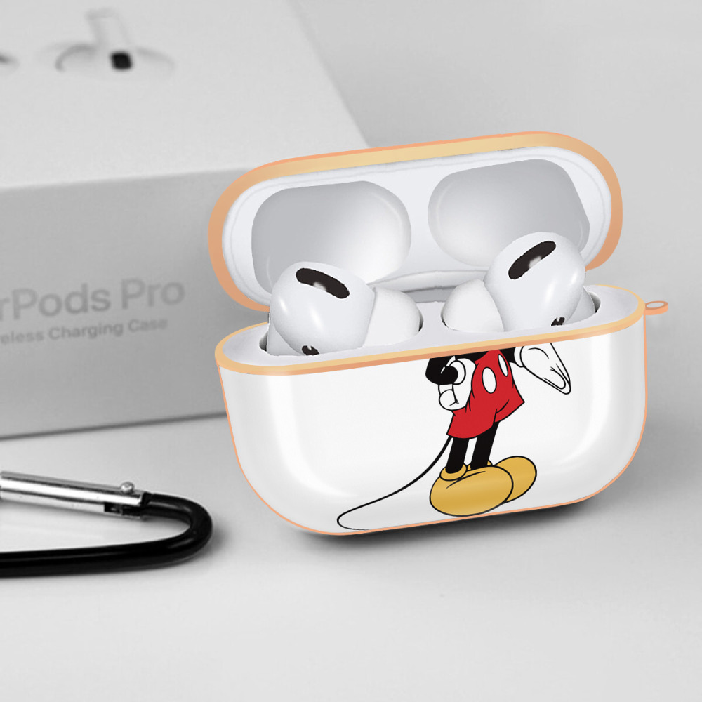 ミッキーマウス Mickey Mouse 【AirPods Pro用】ハードシェル保護ケース｜耐衝撃・防指紋・カラビナ付き商品仕様