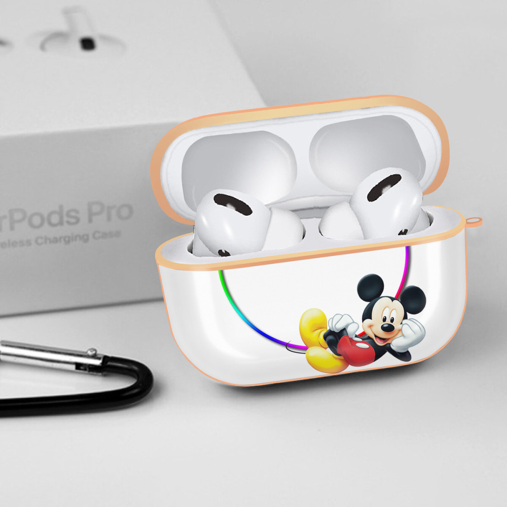 ミッキーマウス Mickey Mouse 【AirPods Pro用】ハードシェル保護ケース｜耐衝撃・防指紋・カラビナ付き商品仕様