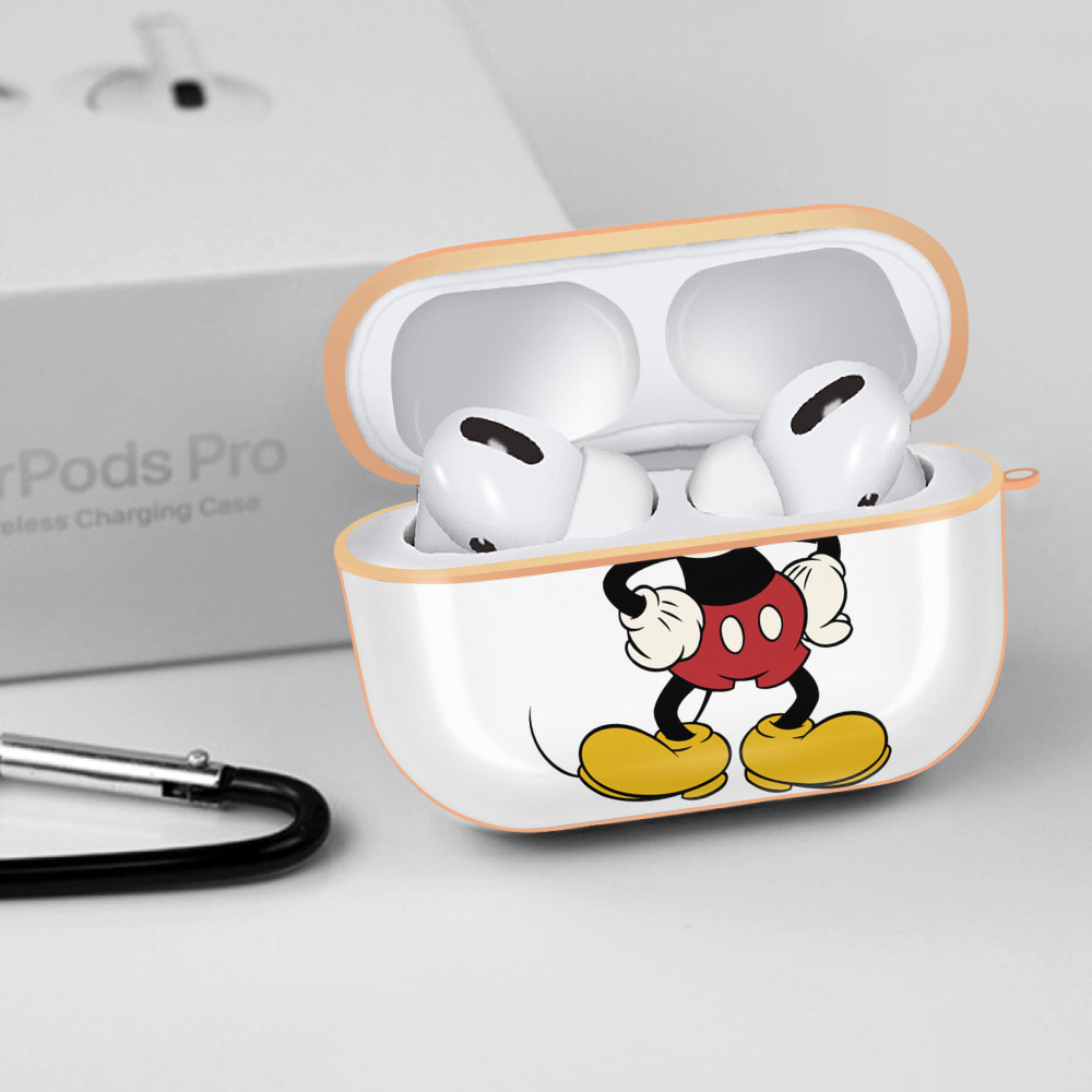 ミッキーマウス Mickey Mouse 【AirPods Pro用】ハードシェル保護ケース｜耐衝撃・防指紋・カラビナ付き商品仕様