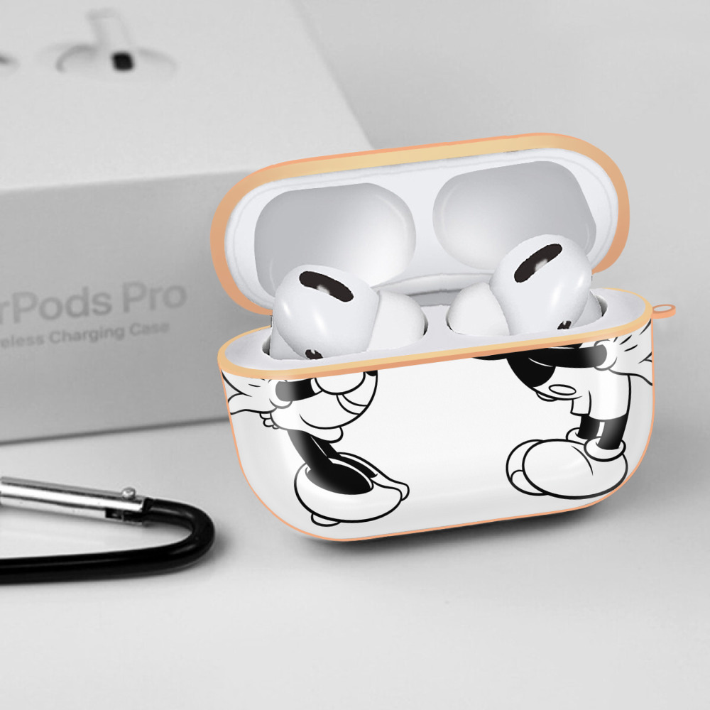 ミッキーマウス Mickey Mouse 【AirPods Pro用】ハードシェル保護ケース｜耐衝撃・防指紋・カラビナ付き商品仕様