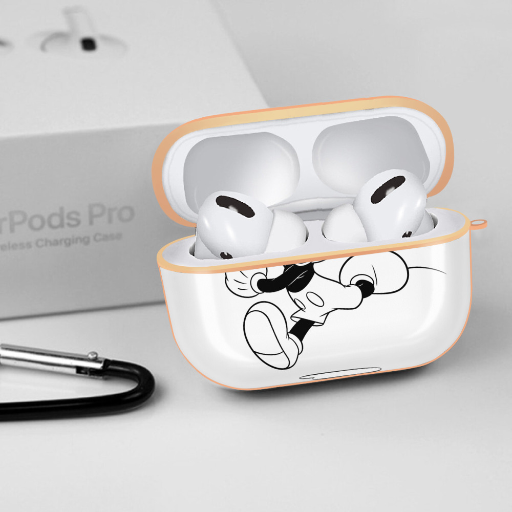 ミッキーマウス Mickey Mouse 【AirPods Pro用】ハードシェル保護ケース｜耐衝撃・防指紋・カラビナ付き商品仕様