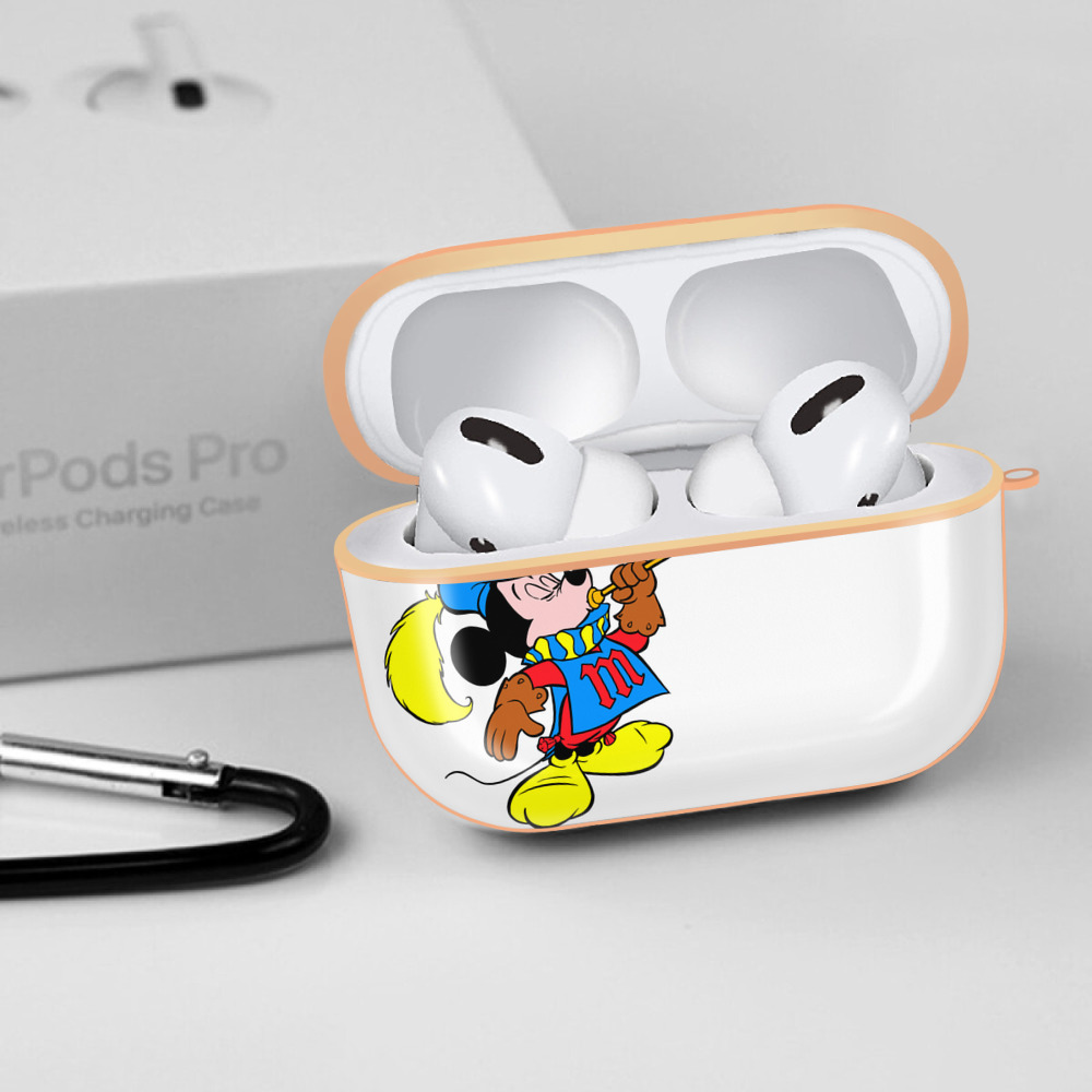 ミッキーマウス Mickey Mouse 【AirPods Pro用】ハードシェル保護ケース｜耐衝撃・防指紋・カラビナ付き商品仕様
