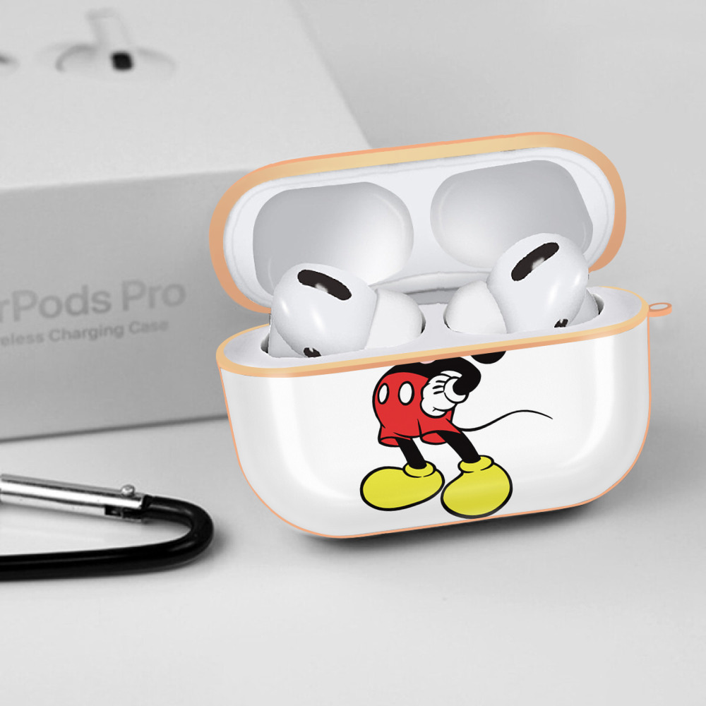 ミッキーマウス Mickey Mouse 【AirPods Pro用】ハードシェル保護ケース｜耐衝撃・防指紋・カラビナ付き商品仕様