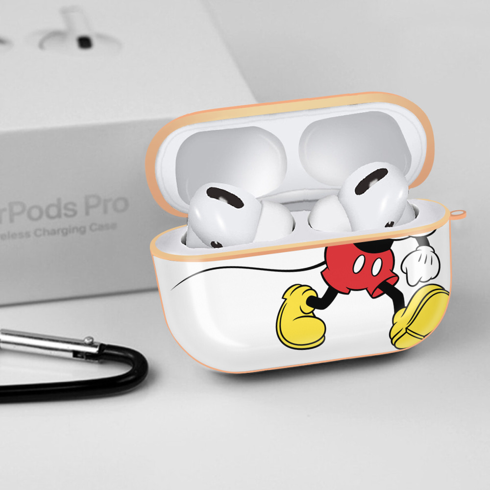 ミッキーマウス Mickey Mouse 【AirPods Pro用】ハードシェル保護ケース｜耐衝撃・防指紋・カラビナ付き商品仕様