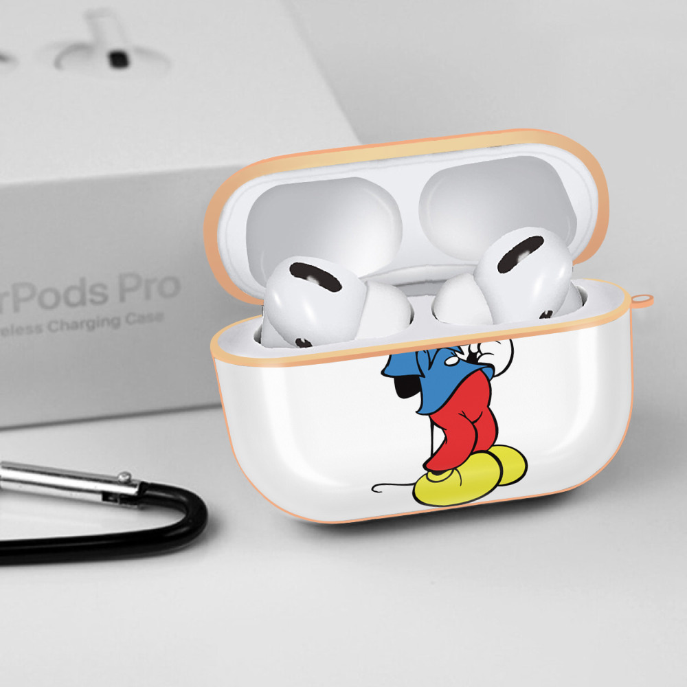 ミッキーマウス Mickey Mouse 【AirPods Pro用】ハードシェル保護ケース｜耐衝撃・防指紋・カラビナ付き商品仕様