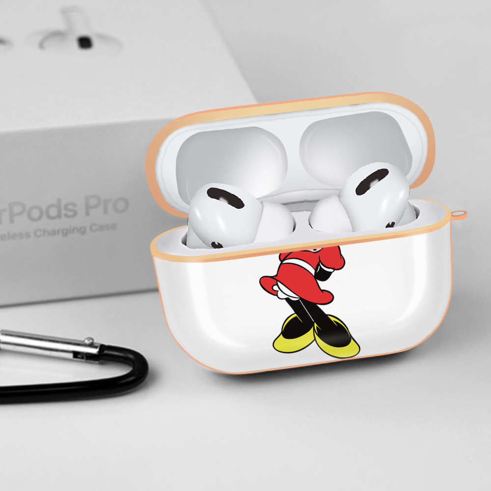 ミッキーマウス Mickey Mouse 【AirPods Pro用】ハードシェル保護ケース｜耐衝撃・防指紋・カラビナ付き商品仕様
