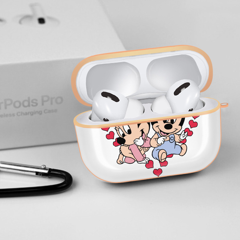 ミッキーマウス Mickey Mouse 【AirPods Pro用】ハードシェル保護ケース｜耐衝撃・防指紋・カラビナ付き商品仕様