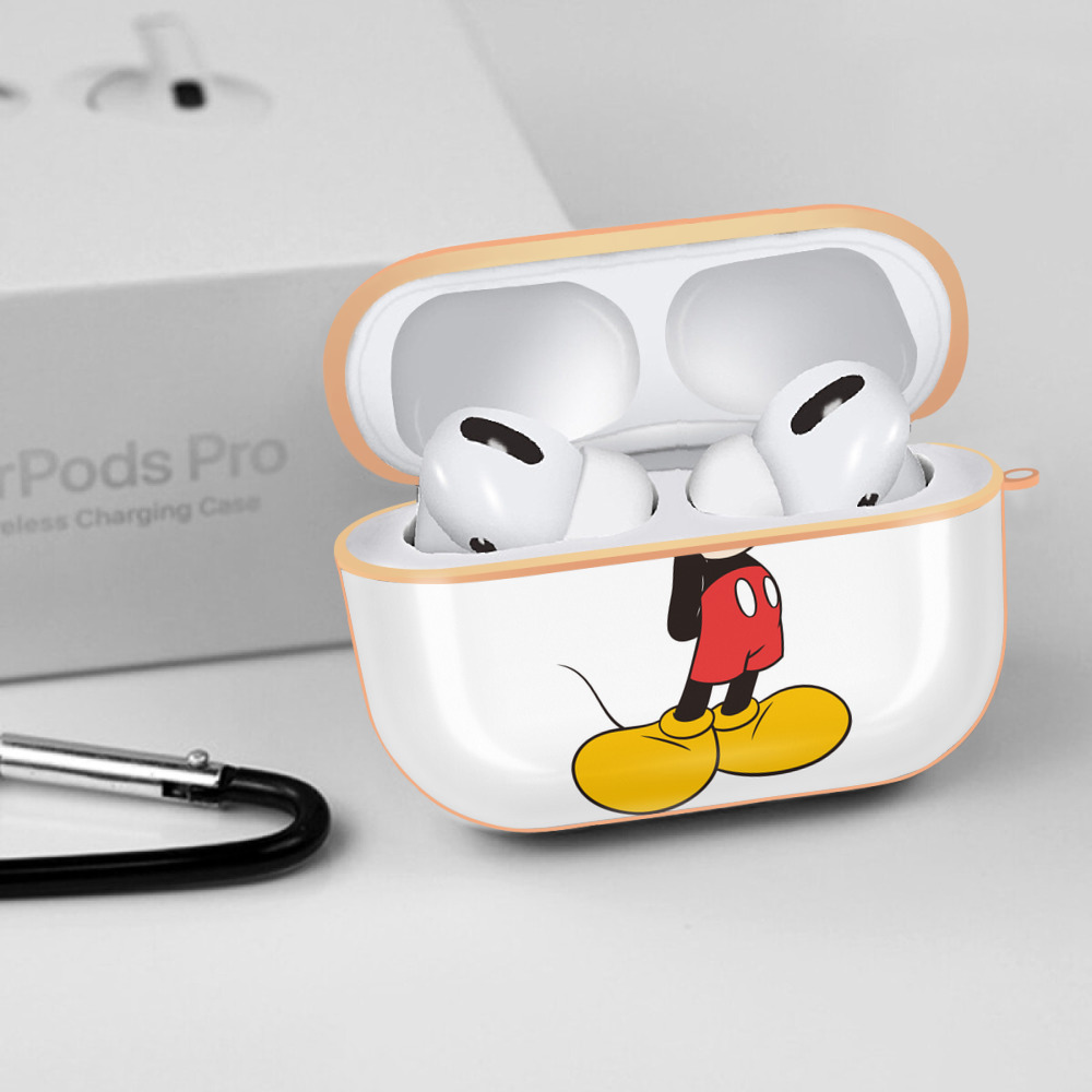 ミッキーマウス Mickey Mouse 【AirPods Pro用】ハードシェル保護ケース｜耐衝撃・防指紋・カラビナ付き商品仕様