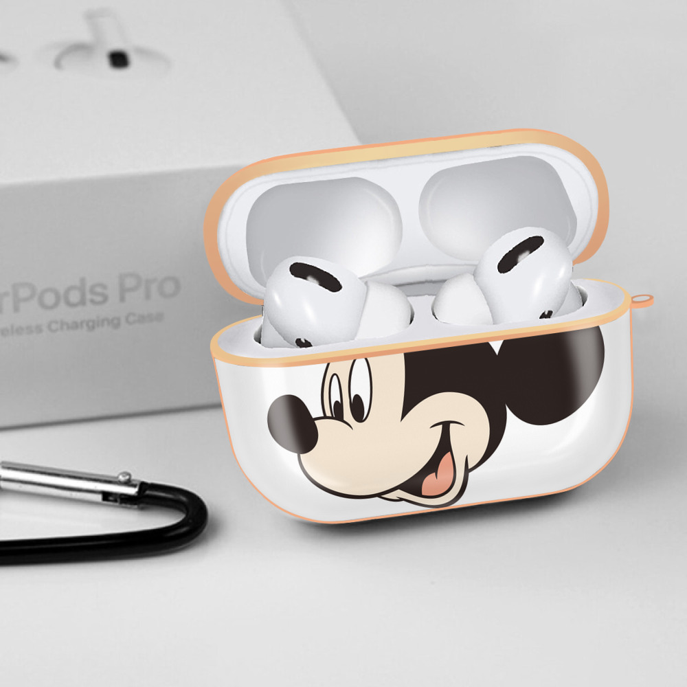 ミッキーマウス Mickey Mouse 【AirPods Pro用】ハードシェル保護ケース｜耐衝撃・防指紋・カラビナ付き商品仕様