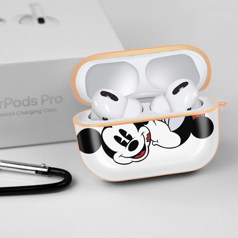 ミッキーマウス Mickey Mouse 【AirPods Pro用】ハードシェル保護ケース｜耐衝撃・防指紋・カラビナ付き商品仕様