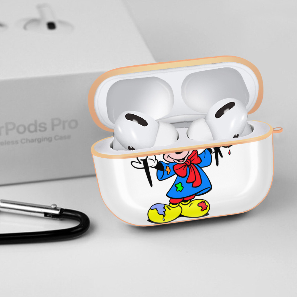 ミッキーマウス Mickey Mouse 【AirPods Pro用】ハードシェル保護ケース｜耐衝撃・防指紋・カラビナ付き商品仕様