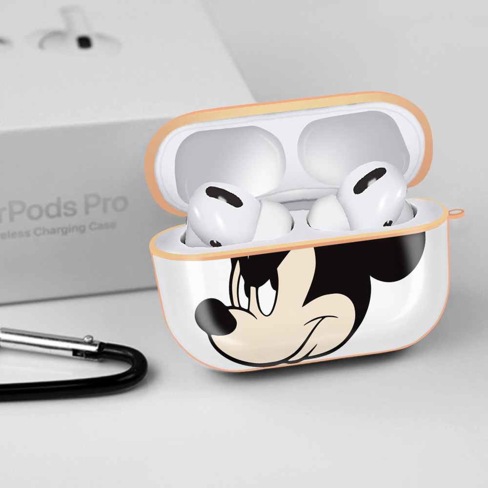 ミッキーマウス Mickey Mouse 【AirPods Pro用】ハードシェル保護ケース｜耐衝撃・防指紋・カラビナ付き商品仕様