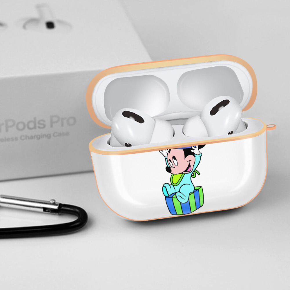 ミッキーマウス Mickey Mouse 【AirPods Pro用】ハードシェル保護ケース｜耐衝撃・防指紋・カラビナ付き商品仕様