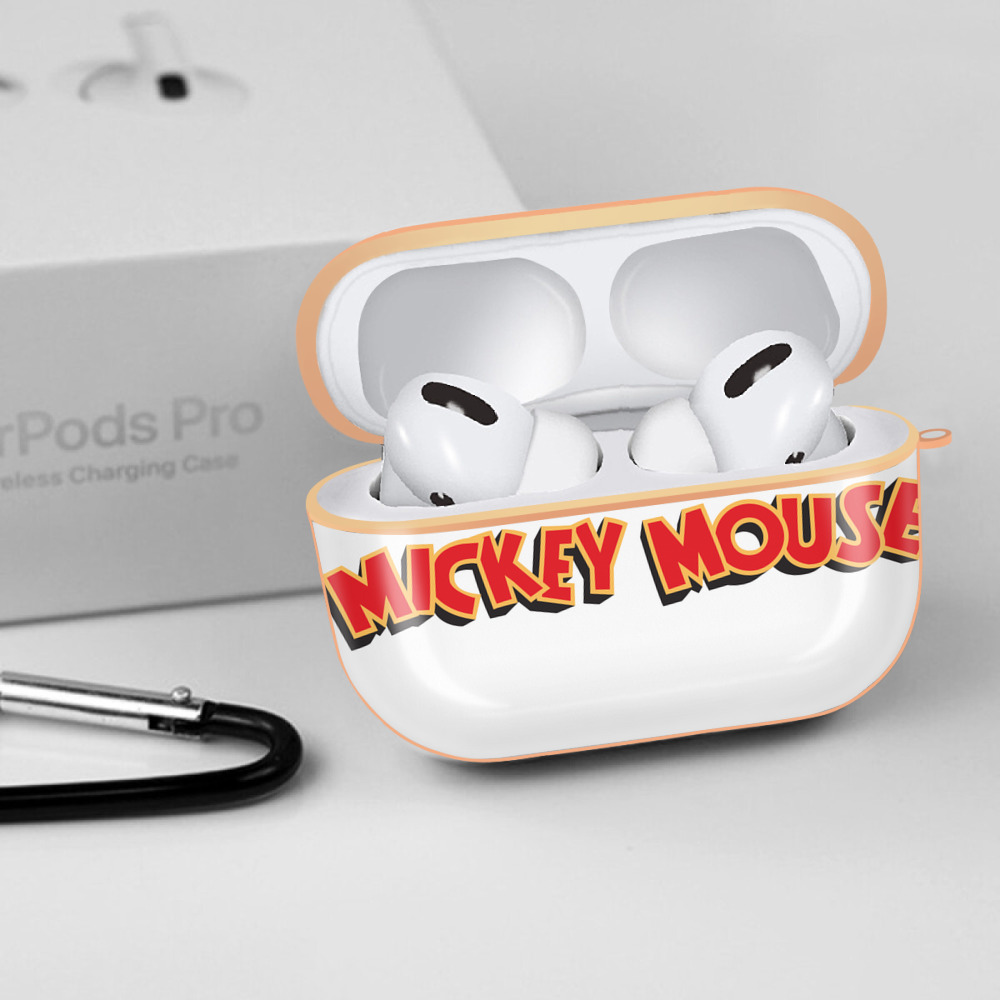 ミッキーマウス Mickey Mouse 【AirPods Pro用】ハードシェル保護ケース｜耐衝撃・防指紋・カラビナ付き商品仕様