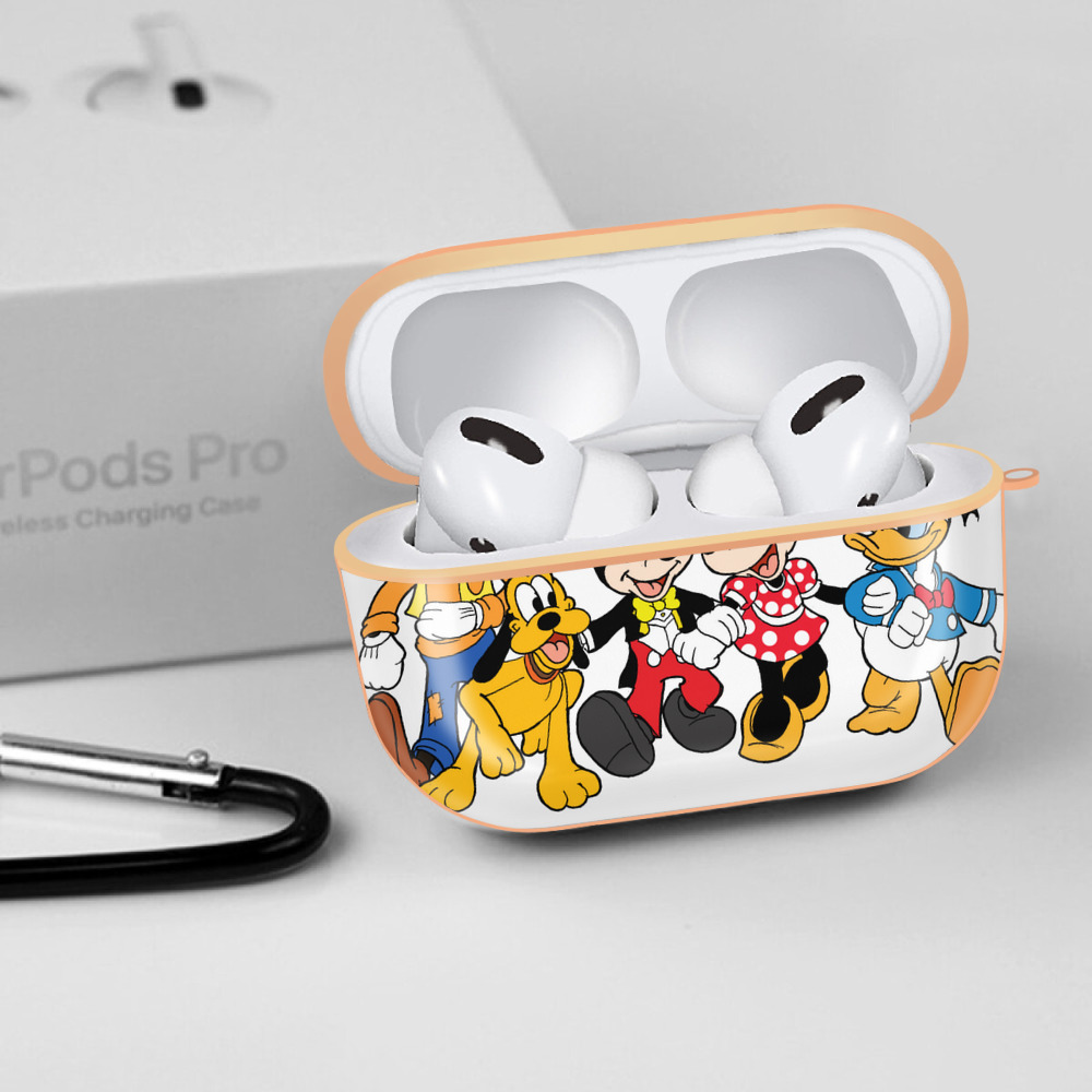 ミッキーマウス Mickey Mouse 【AirPods Pro用】ハードシェル保護ケース｜耐衝撃・防指紋・カラビナ付き商品仕様