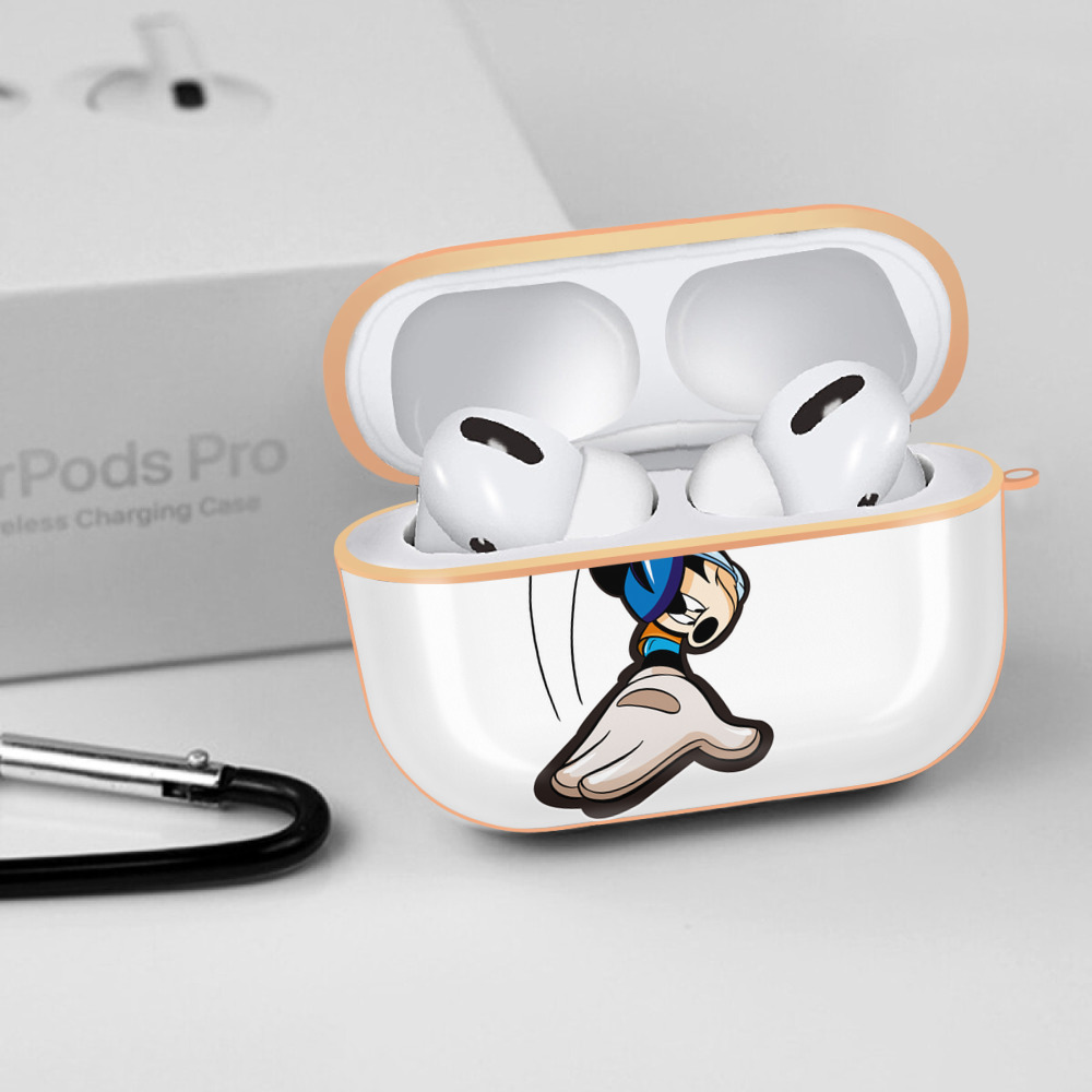 ミッキーマウス Mickey Mouse 【AirPods Pro用】ハードシェル保護ケース｜耐衝撃・防指紋・カラビナ付き商品仕様