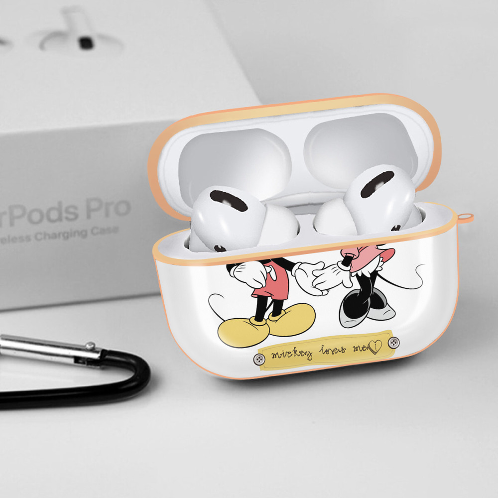 ミッキーマウス Mickey Mouse 【AirPods Pro用】ハードシェル保護ケース｜耐衝撃・防指紋・カラビナ付き商品仕様