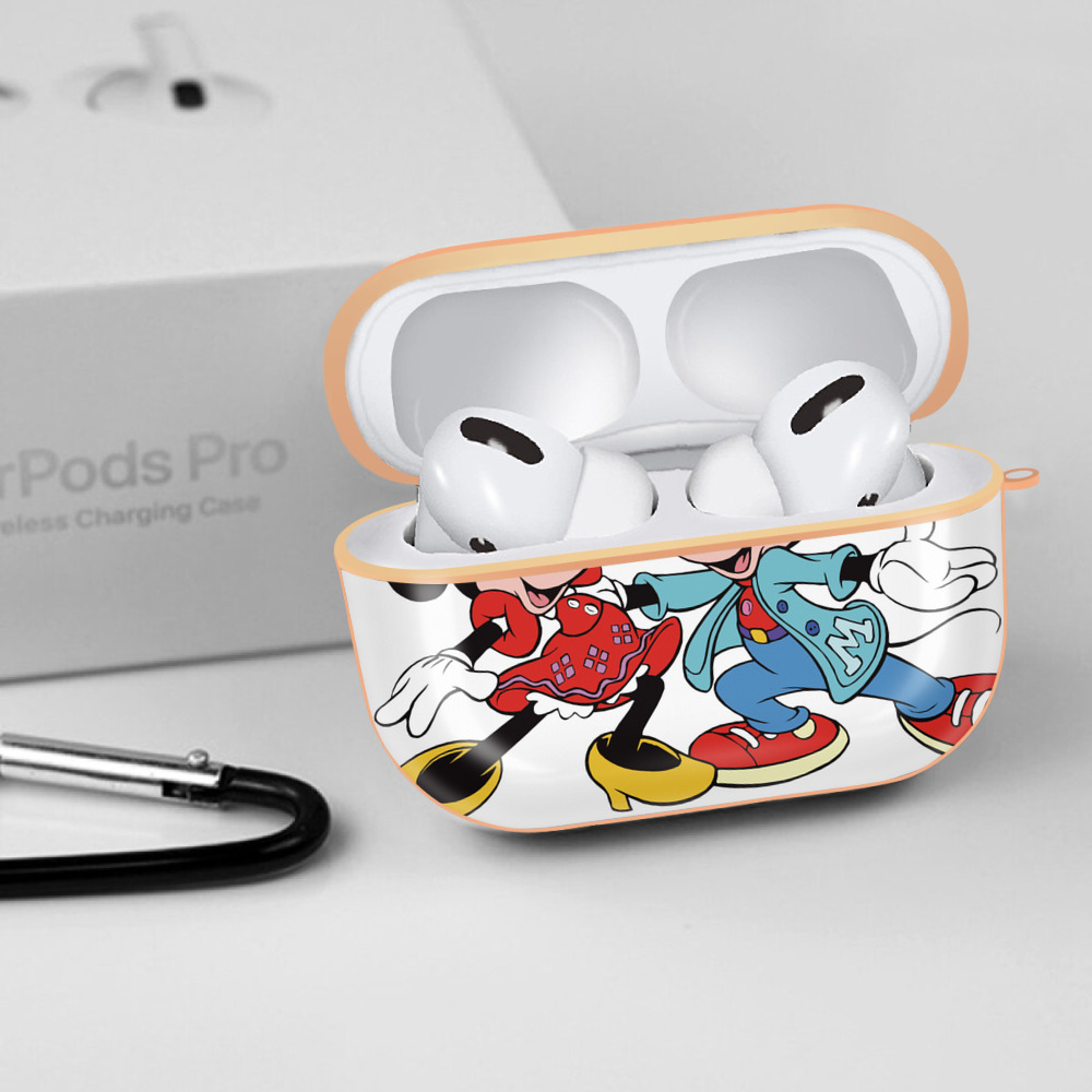 ミッキーマウス Mickey Mouse 【AirPods Pro用】ハードシェル保護ケース｜耐衝撃・防指紋・カラビナ付き商品仕様