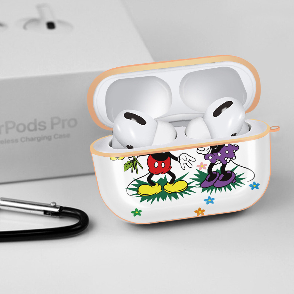 ミッキーマウス Mickey Mouse 【AirPods Pro用】ハードシェル保護ケース｜耐衝撃・防指紋・カラビナ付き商品仕様
