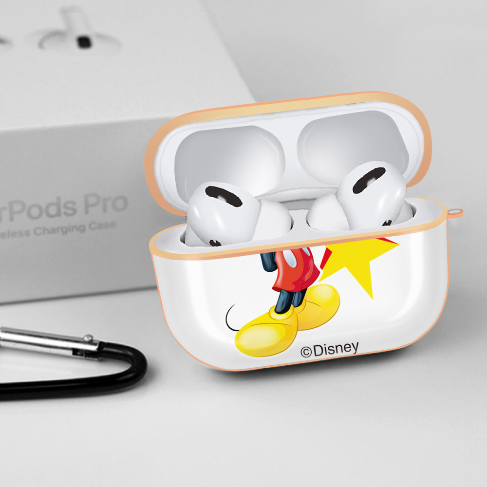ミッキーマウス Mickey Mouse 【AirPods Pro用】ハードシェル保護ケース｜耐衝撃・防指紋・カラビナ付き商品仕様