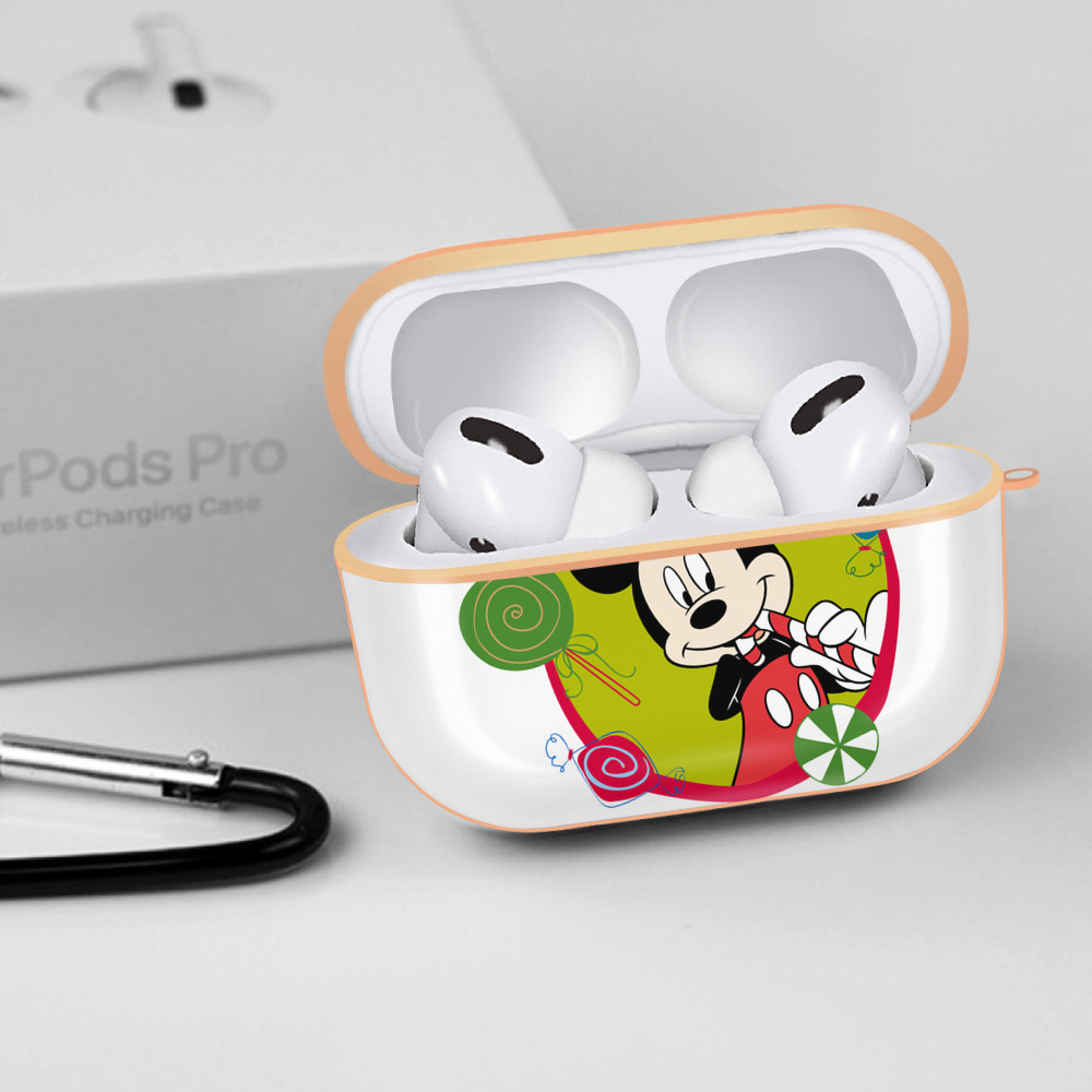 ミッキーマウス Mickey Mouse 【AirPods Pro用】ハードシェル保護ケース｜耐衝撃・防指紋・カラビナ付き商品仕様