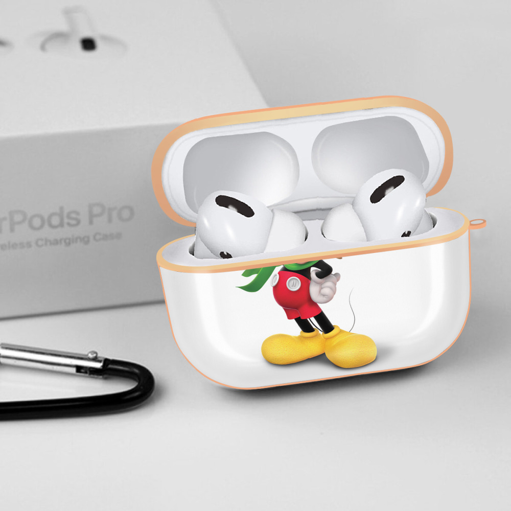 ミッキーマウス Mickey Mouse 【AirPods Pro用】ハードシェル保護ケース｜耐衝撃・防指紋・カラビナ付き商品仕様