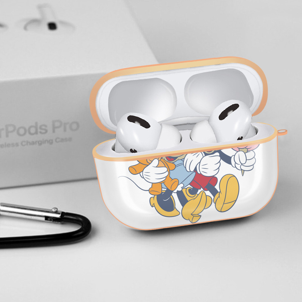 ミッキーマウス Mickey Mouse 【AirPods Pro用】ハードシェル保護ケース｜耐衝撃・防指紋・カラビナ付き商品仕様