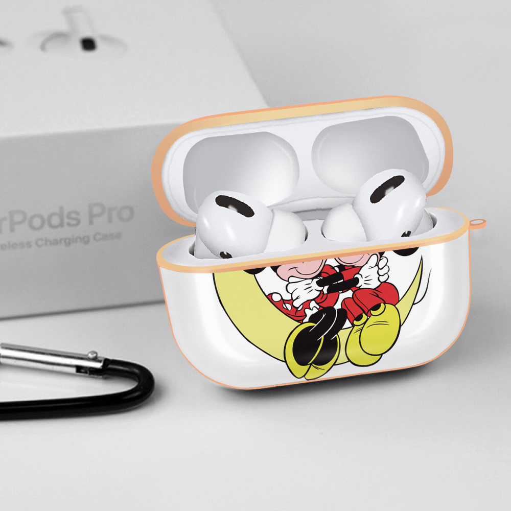 ミッキーマウス Mickey Mouse 【AirPods Pro用】ハードシェル保護ケース｜耐衝撃・防指紋・カラビナ付き商品仕様