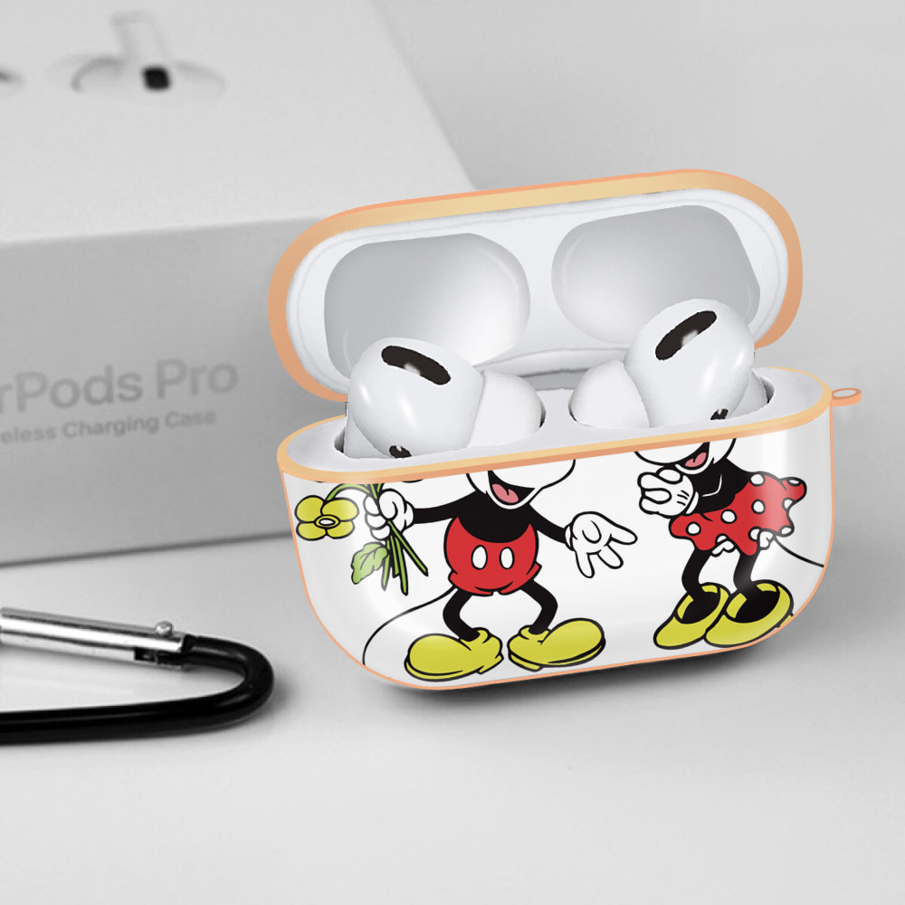 ミッキーマウス Mickey Mouse 【AirPods Pro用】ハードシェル保護ケース｜耐衝撃・防指紋・カラビナ付き商品仕様