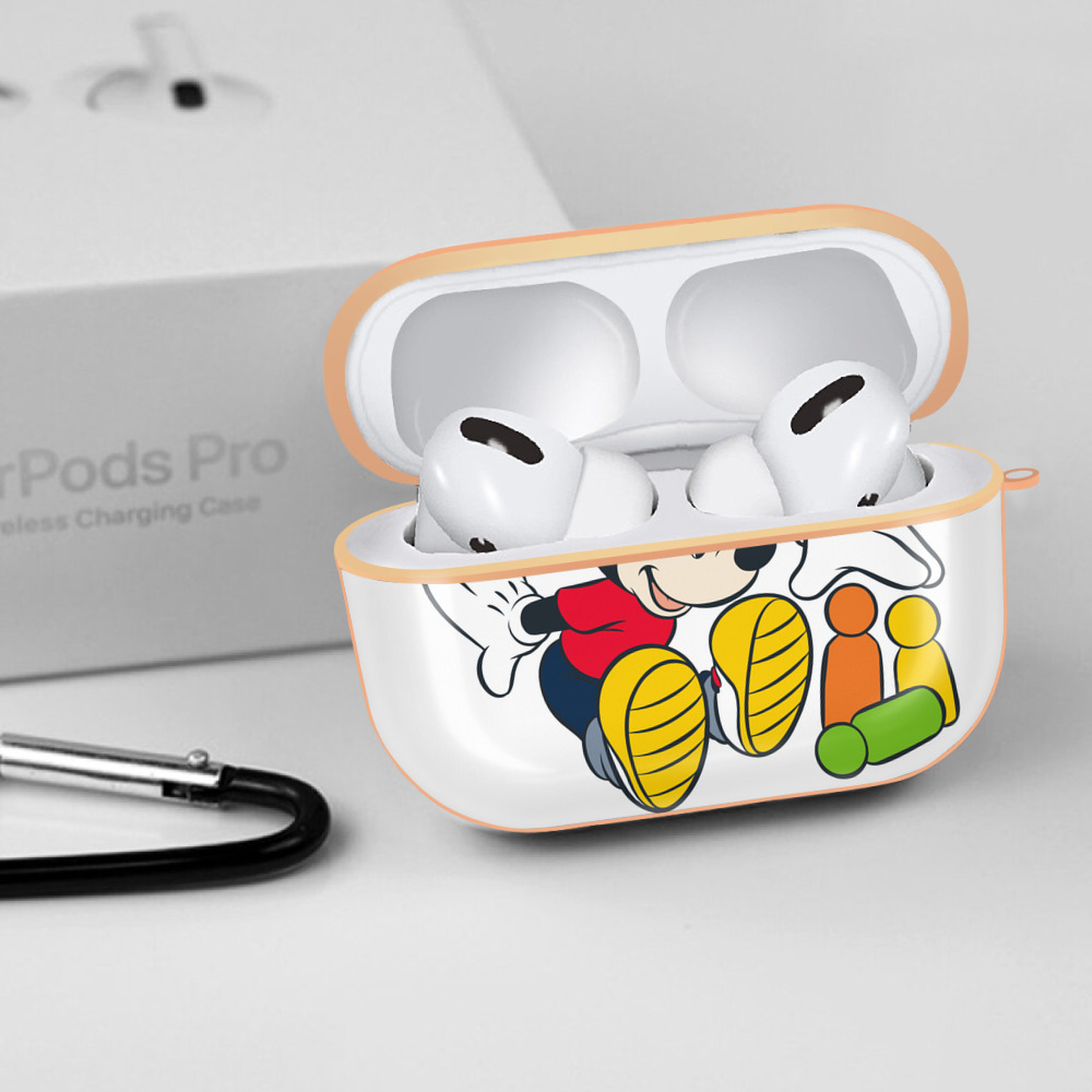 ミッキーマウス Mickey Mouse 【AirPods Pro用】ハードシェル保護ケース｜耐衝撃・防指紋・カラビナ付き商品仕様