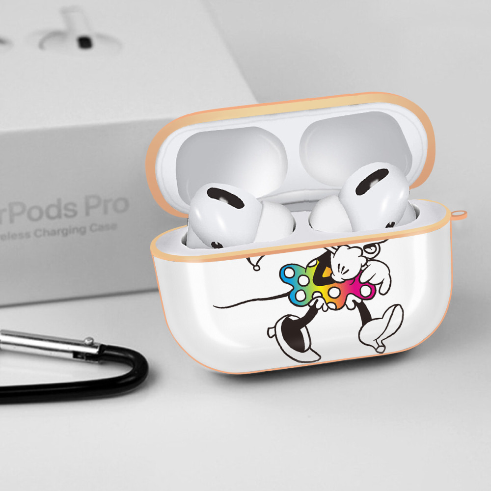 ミッキーマウス Mickey Mouse 【AirPods Pro用】ハードシェル保護ケース｜耐衝撃・防指紋・カラビナ付き商品仕様