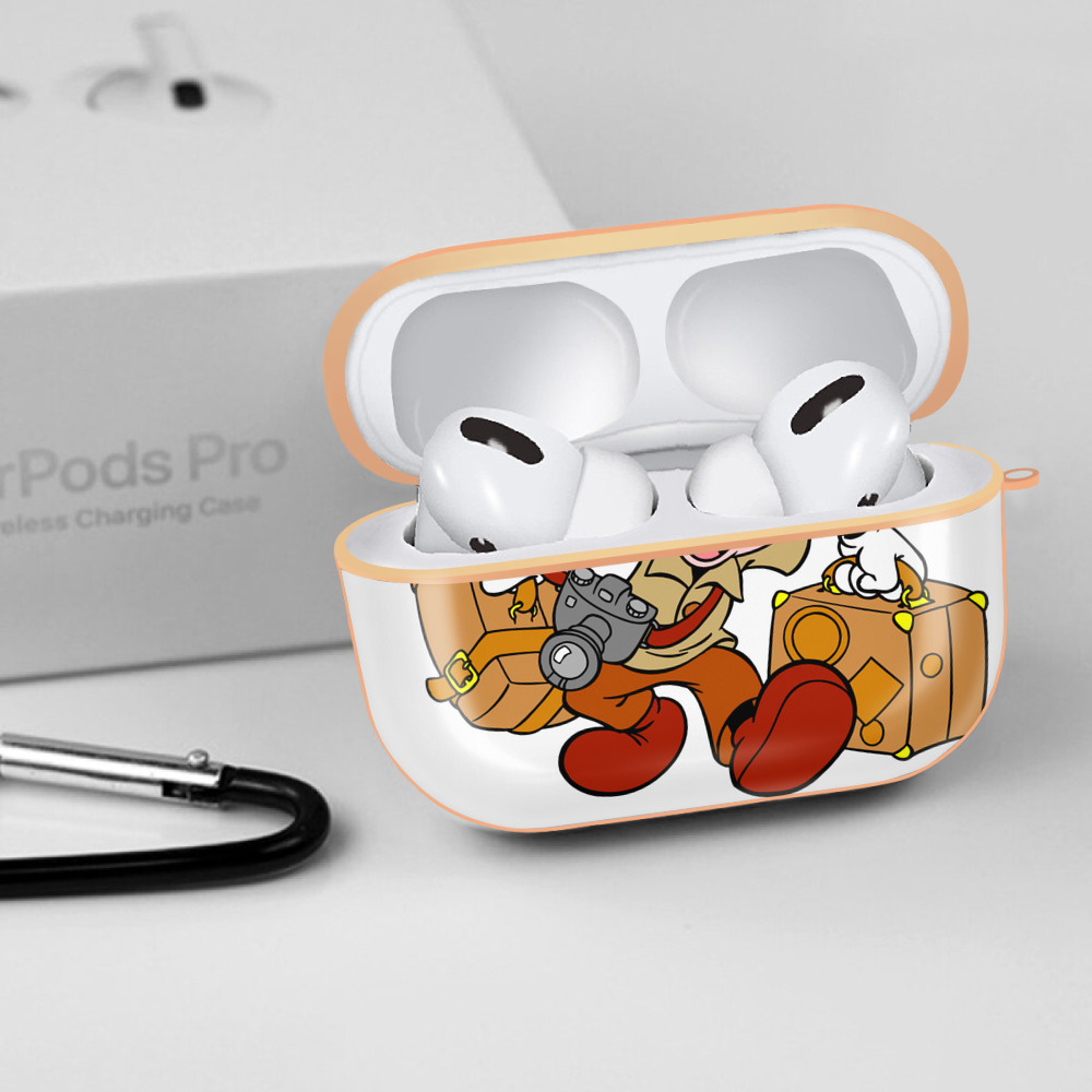 ミッキーマウス Mickey Mouse 【AirPods Pro用】ハードシェル保護ケース｜耐衝撃・防指紋・カラビナ付き商品仕様