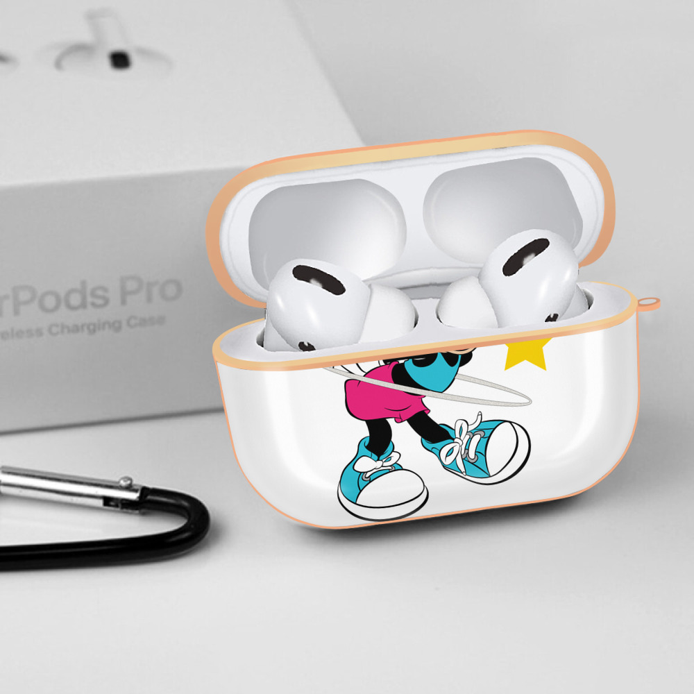 ミッキーマウス Mickey Mouse 【AirPods Pro用】ハードシェル保護ケース｜耐衝撃・防指紋・カラビナ付き商品仕様
