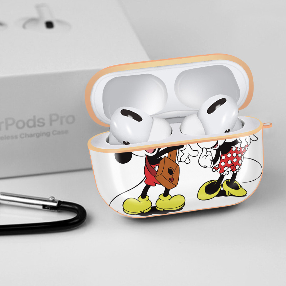 ミッキーマウス Mickey Mouse 【AirPods Pro用】ハードシェル保護ケース｜耐衝撃・防指紋・カラビナ付き商品仕様